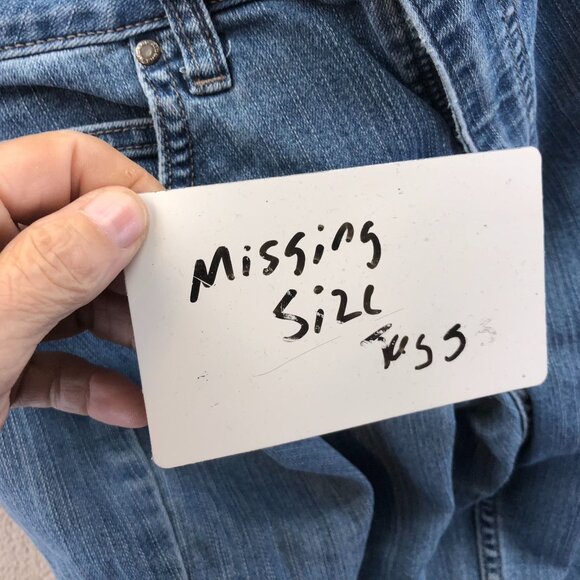 Riders By Lee Women's Capri Jeans Size 32x28 Measured Blue Denim Cropped Casual - Picture 8 of 11